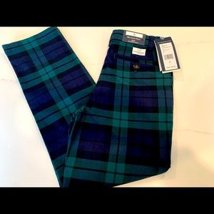 Vineyard Vines Black watch plaid pants.. Breaker pants.. brand new